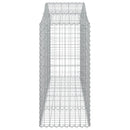 vidaXL 7 db íves horganyzott vas gabion kosár 200 x 50 x 100/120 cm