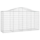 vidaXL 8 db íves horganyzott vas gabion kosár 200 x 50 x 100/120 cm