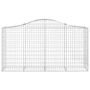 vidaXL 8 db íves horganyzott vas gabion kosár 200 x 50 x 100/120 cm