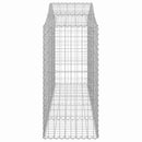 vidaXL 8 db íves horganyzott vas gabion kosár 200 x 50 x 100/120 cm