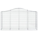 vidaXL 11 db íves horganyzott vas gabion kosár 200 x 50 x 100/120 cm