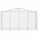 vidaXL 18 db íves horganyzott vas gabion kosár 200x50x100/120 cm
