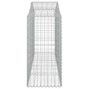 vidaXL 18 db íves horganyzott vas gabion kosár 200x50x100/120 cm