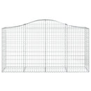 vidaXL 20 db íves horganyzott vas gabion kosár 200x50x100/120 cm