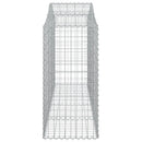 vidaXL 3 db íves horganyzott vas gabion kosár 200x50x120/140 cm