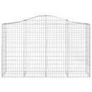 vidaXL 5 db íves horganyzott vas gabion kosár 200x50x120/140 cm