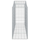 vidaXL 5 db íves horganyzott vas gabion kosár 200x50x120/140 cm