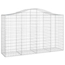 vidaXL 8 db íves horganyzott vas gabion kosár 200x50x120/140 cm
