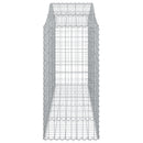 vidaXL 12 db íves horganyzott vas gabion kosár 200x50x120/140 cm