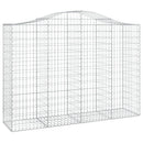 vidaXL 6 db íves horganyzott vas gabion kosár 200x50x140/160 cm