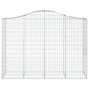 vidaXL 6 db íves horganyzott vas gabion kosár 200x50x140/160 cm