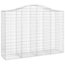 vidaXL 12 db íves horganyzott vas gabion kosár 200x50x140/160 cm