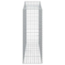 vidaXL 12 db íves horganyzott vas gabion kosár 200x50x140/160 cm