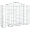 vidaXL 14 db íves horganyzott vas gabion kosár 200x50x140/160 cm