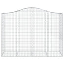 vidaXL 14 db íves horganyzott vas gabion kosár 200x50x140/160 cm