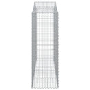 vidaXL 14 db íves horganyzott vas gabion kosár 200x50x140/160 cm