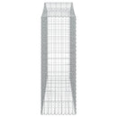 vidaXL 20 db íves horganyzott vas gabion kosár 200x50x140/160 cm