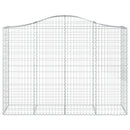 vidaXL 30 db íves horganyzott vas gabion kosár 200x50x140/160 cm