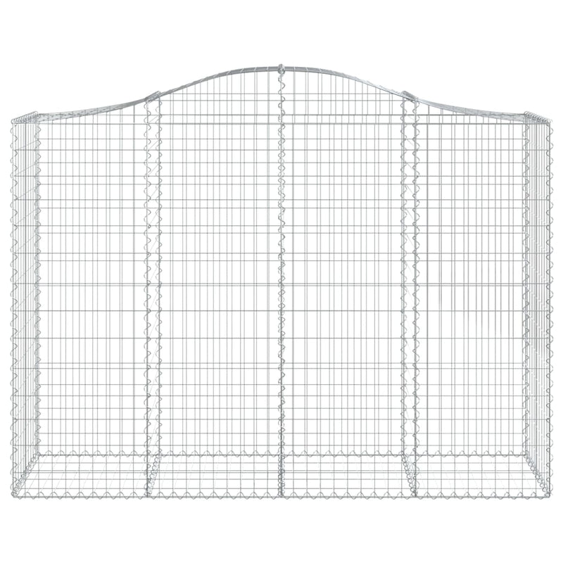 vidaXL 30 db íves horganyzott vas gabion kosár 200x50x140/160 cm