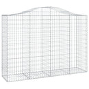vidaXL 40 db íves horganyzott vas gabion kosár 200x50x140/160 cm