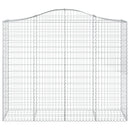 vidaXL 2 db íves horganyzott vas gabion kosár 200x50x160/180 cm