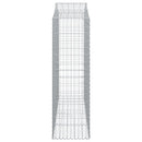 vidaXL 2 db íves horganyzott vas gabion kosár 200x50x160/180 cm