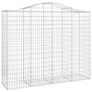 vidaXL 3 db íves horganyzott vas gabion kosár 200x50x160/180 cm