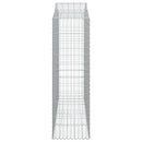 vidaXL 3 db íves horganyzott vas gabion kosár 200x50x160/180 cm