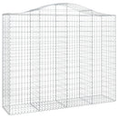 vidaXL 7 db íves horganyzott vas gabion kosár 200x50x160/180 cm