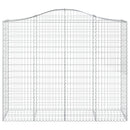 vidaXL 9 db íves horganyzott vas gabion kosár 200x50x160/180 cm