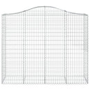 vidaXL 10 db íves horganyzott vas gabion kosár 200x50x160/180 cm