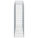 vidaXL 11 db íves horganyzott vas gabion kosár 200x50x160/180 cm