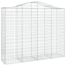 vidaXL 13 db íves horganyzott vas gabion kosár 200x50x160/180 cm