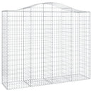 vidaXL 30 db íves horganyzott vas gabion kosár 200x50x160/180 cm