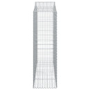 vidaXL 30 db íves horganyzott vas gabion kosár 200x50x160/180 cm