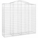vidaXL 2 db íves horganyzott vas gabion kosár 200x50x180/200 cm