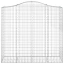 vidaXL 2 db íves horganyzott vas gabion kosár 200x50x180/200 cm