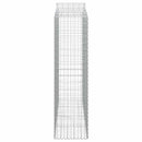 vidaXL 2 db íves horganyzott vas gabion kosár 200x50x180/200 cm