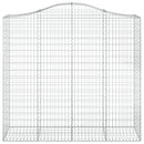 vidaXL 4 db íves horganyzott vas gabion kosár 200x50x180/200 cm