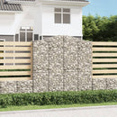 vidaXL 5 db íves horganyzott vas gabion kosár 200x50x200/220 cm