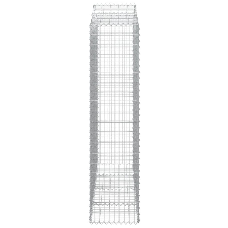 vidaXL 6 db íves horganyzott vas gabion kosár 200x50x200/220 cm