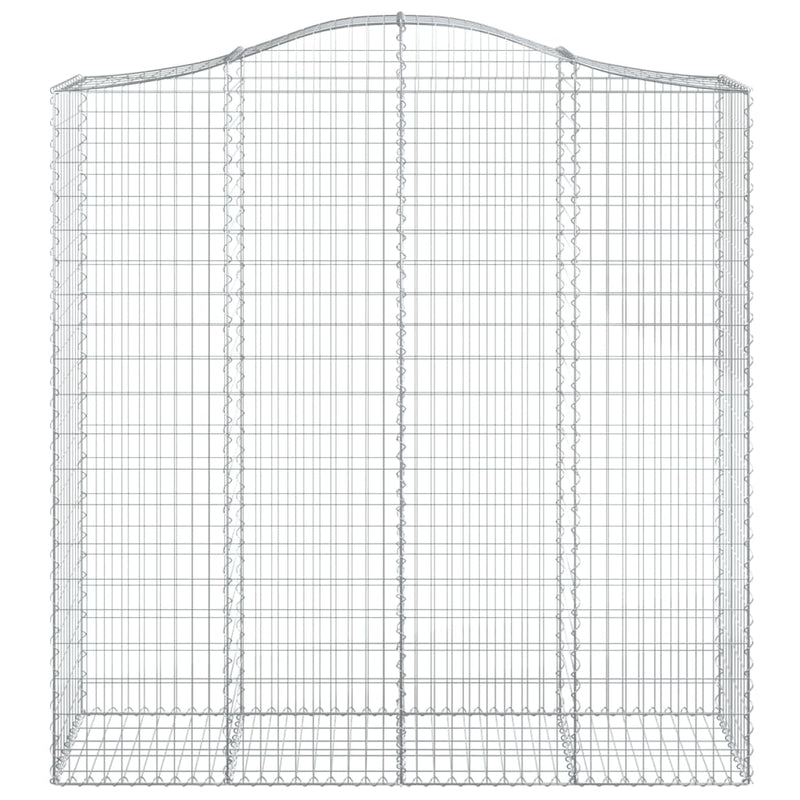 vidaXL 7 db íves horganyzott vas gabion kosár 200x50x200/220 cm