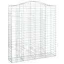 vidaXL 4 db íves horganyzott vas gabion kosár 200x50x220/240 cm