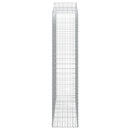vidaXL 4 db íves horganyzott vas gabion kosár 200x50x220/240 cm