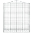 vidaXL 6 db íves horganyzott vas gabion kosár 200x50x220/240 cm