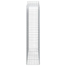 vidaXL 6 db íves horganyzott vas gabion kosár 200x50x220/240 cm