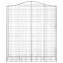 vidaXL 7 db íves horganyzott vas gabion kosár 200x50x220/240 cm