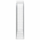 vidaXL 7 db íves horganyzott vas gabion kosár 200x50x220/240 cm