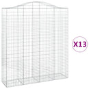 vidaXL 13 db íves horganyzott vas gabion kosár 200x50x220/240 cm