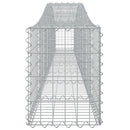 vidaXL 2 db íves horganyzott vas gabion kosár 400x30x40/60 cm